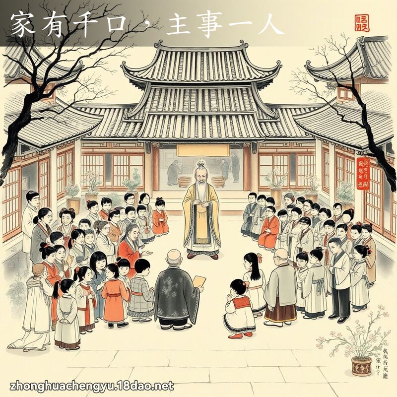 家有千口,主事一人 配图