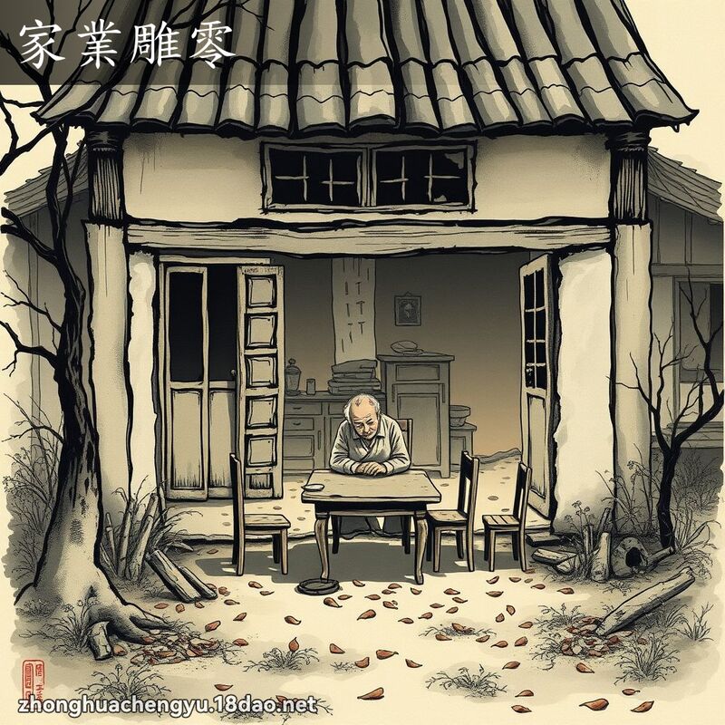 家业雕零 - 中华成语配图