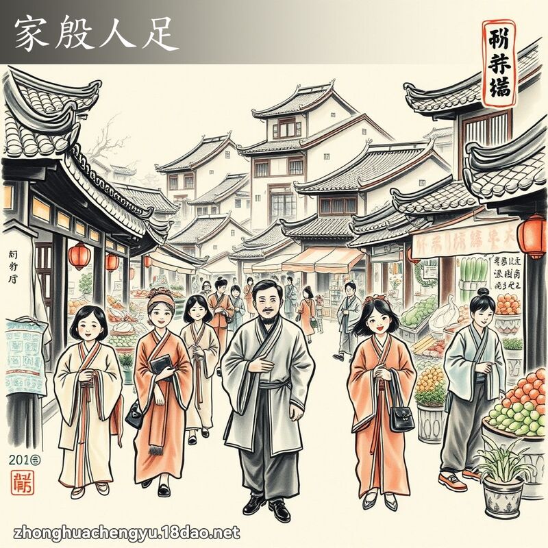 家殷人足 - 中華成語配圖