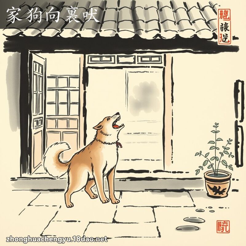 家狗向裏吠 配图