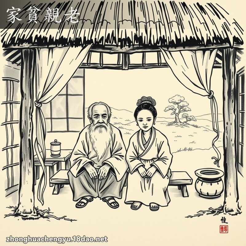 家贫亲老 配图