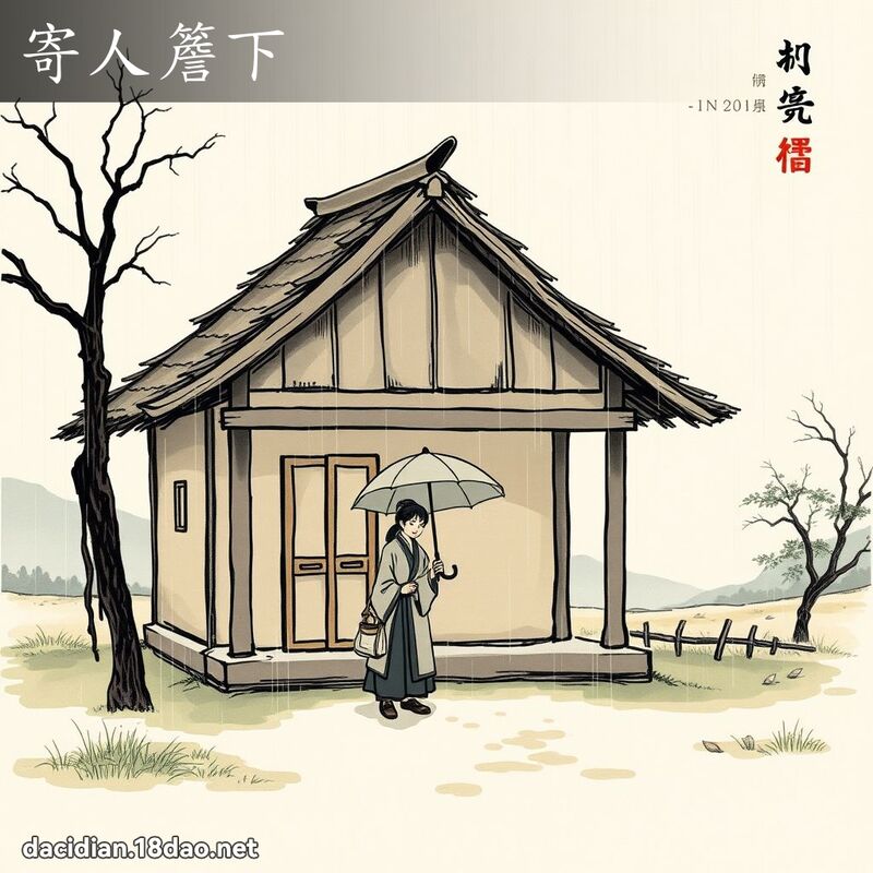 寄人簷下 - 中華成語配圖