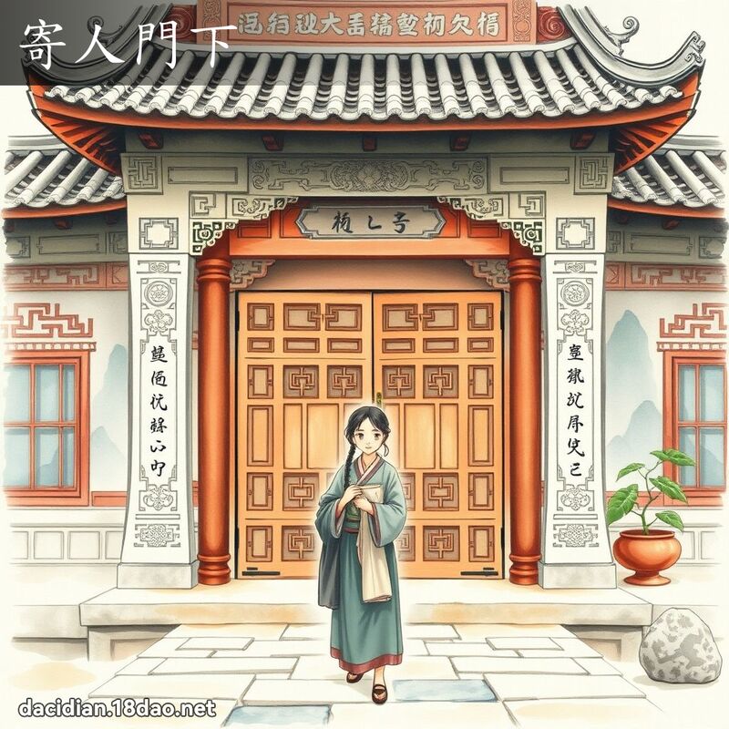 寄人門下 - 中華成語配圖