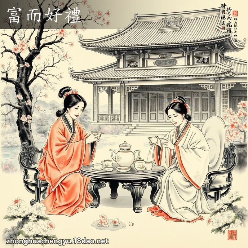 富而好禮 配图