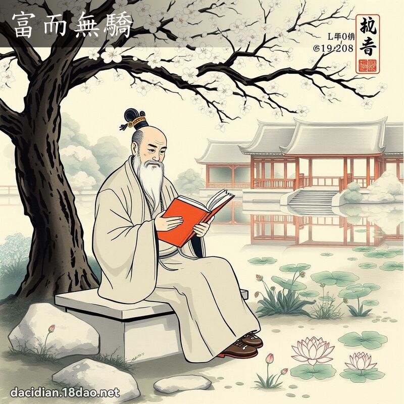 富而無驕 - 中華成語配圖