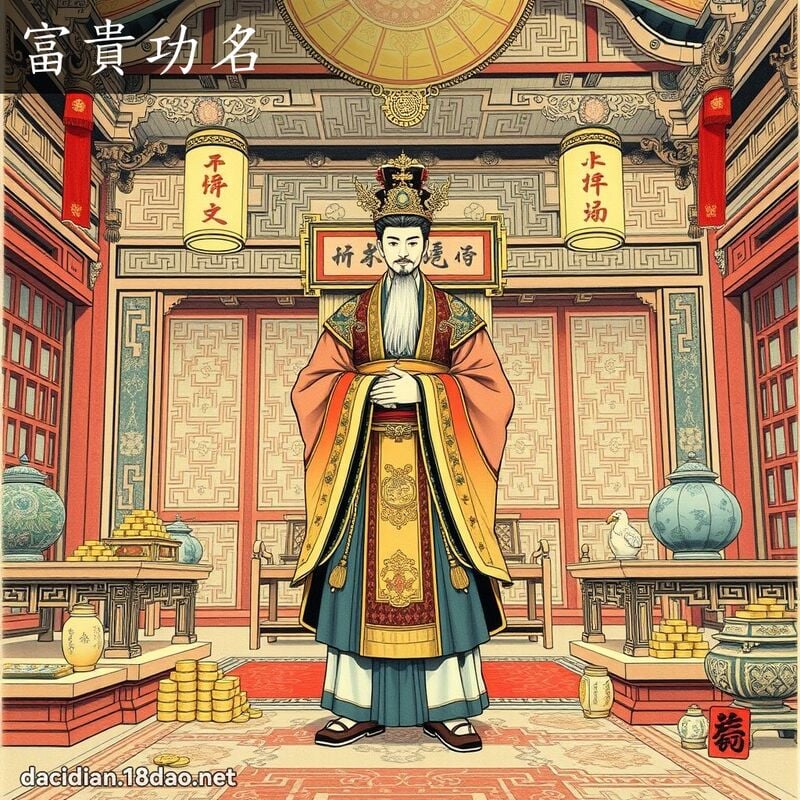 富貴功名 - 中華成語配圖