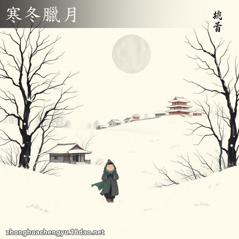 寒冬腊月 - 中华成语配图