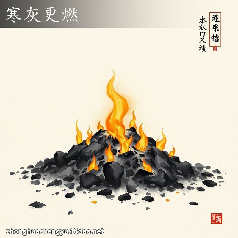 寒灰更燃 - 中华成语配图