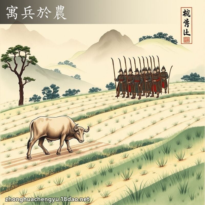 寓兵於農 配图