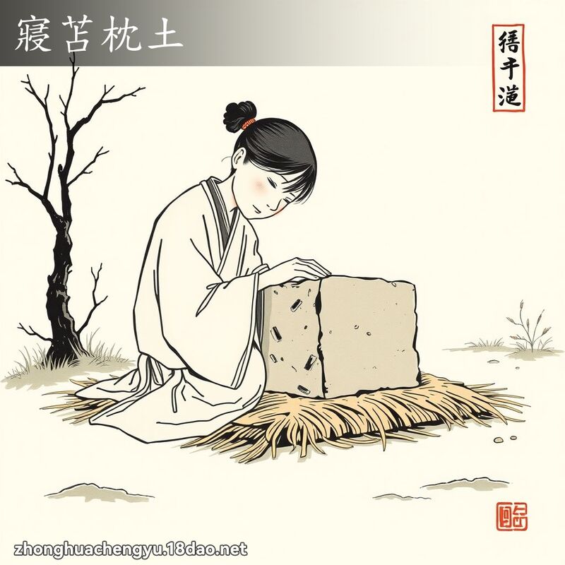寢苫枕土 配图