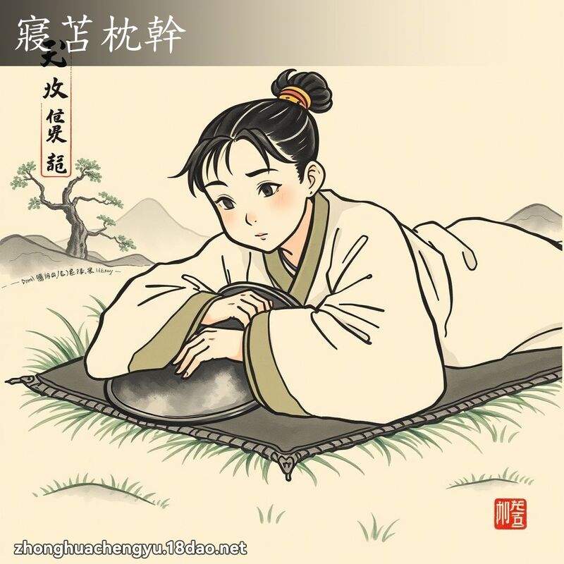 寢苫枕幹 配图