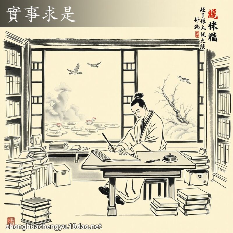 實事求是 配图