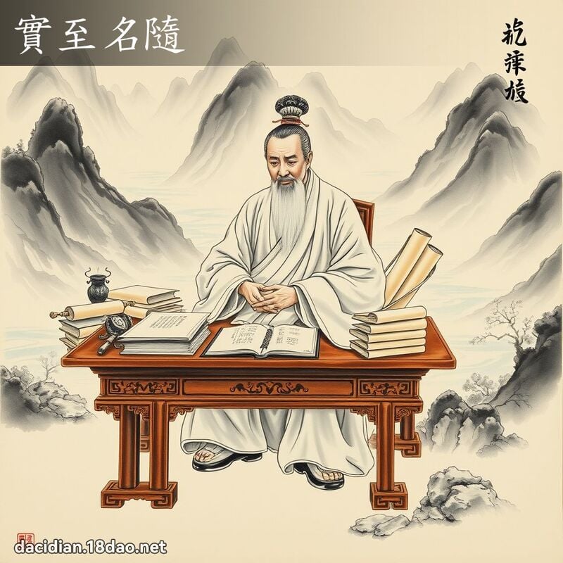 實至名隨 - 中華成語配圖
