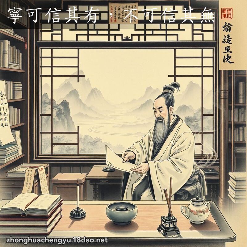 寧可信其有,不可信其無 配图