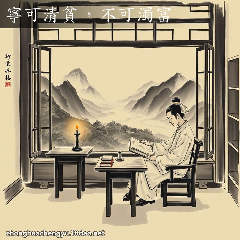 寧可清貧,不可濁富 配图