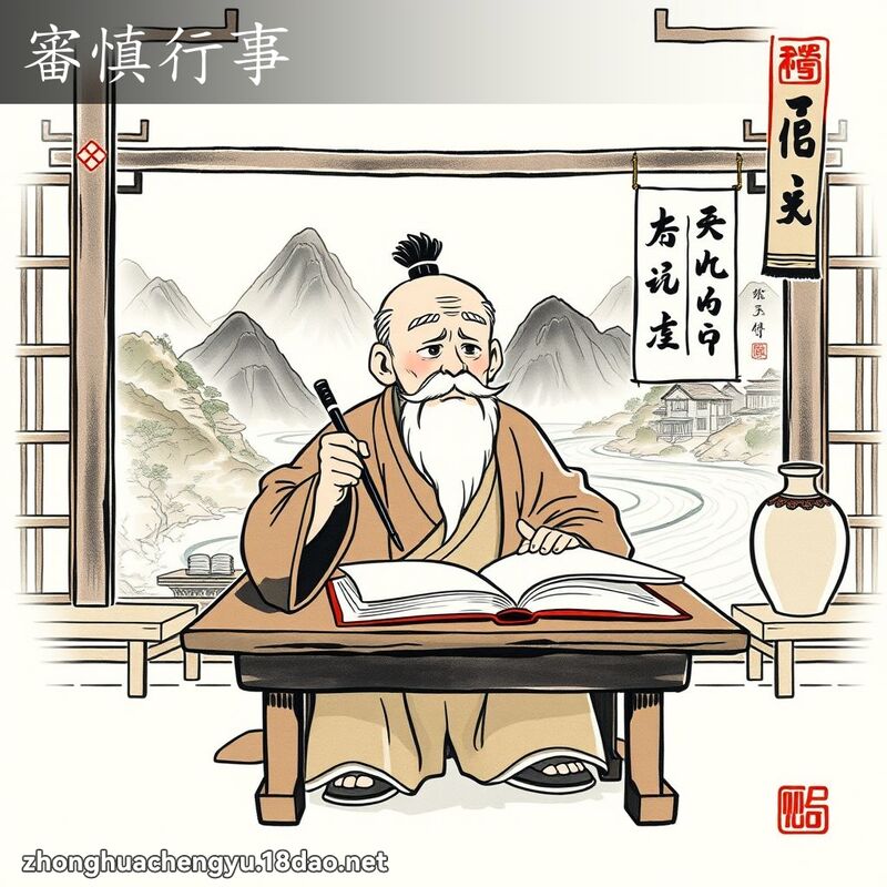 審慎行事 配图