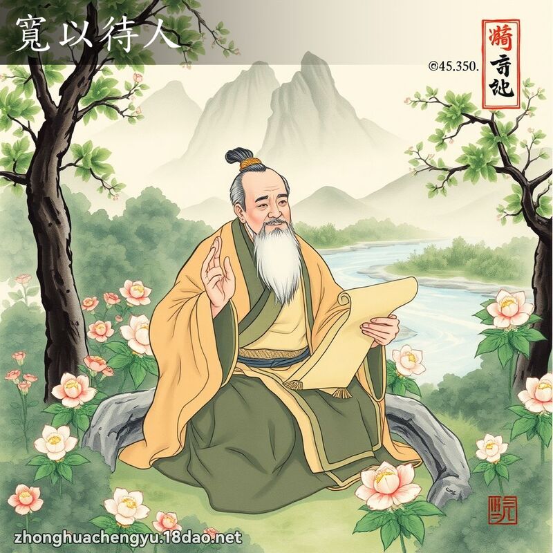 寬以待人 配图