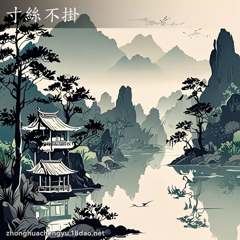 寸絲不掛 配图