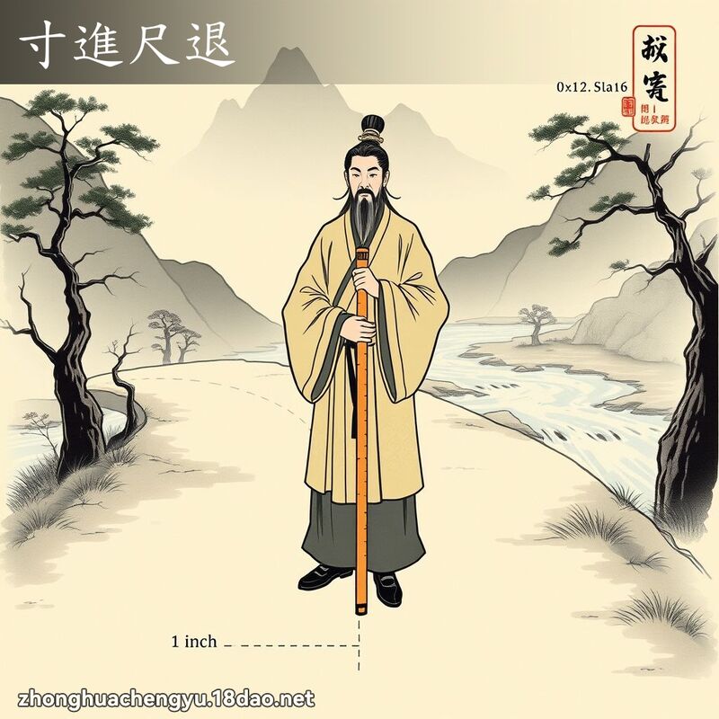 寸進尺退 配图