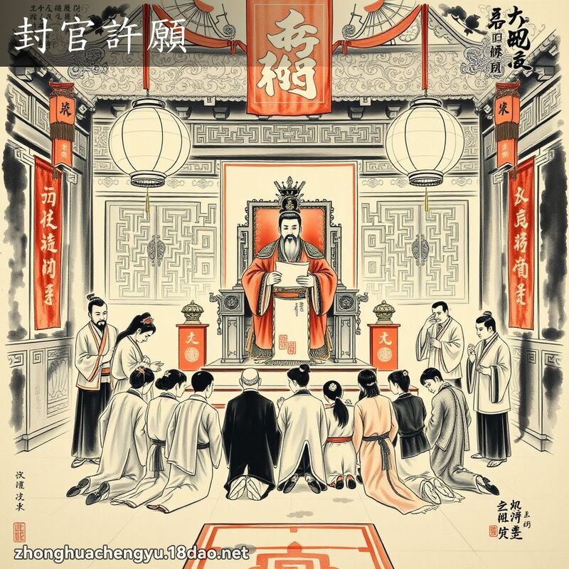 封官许愿 - 中华成语配图