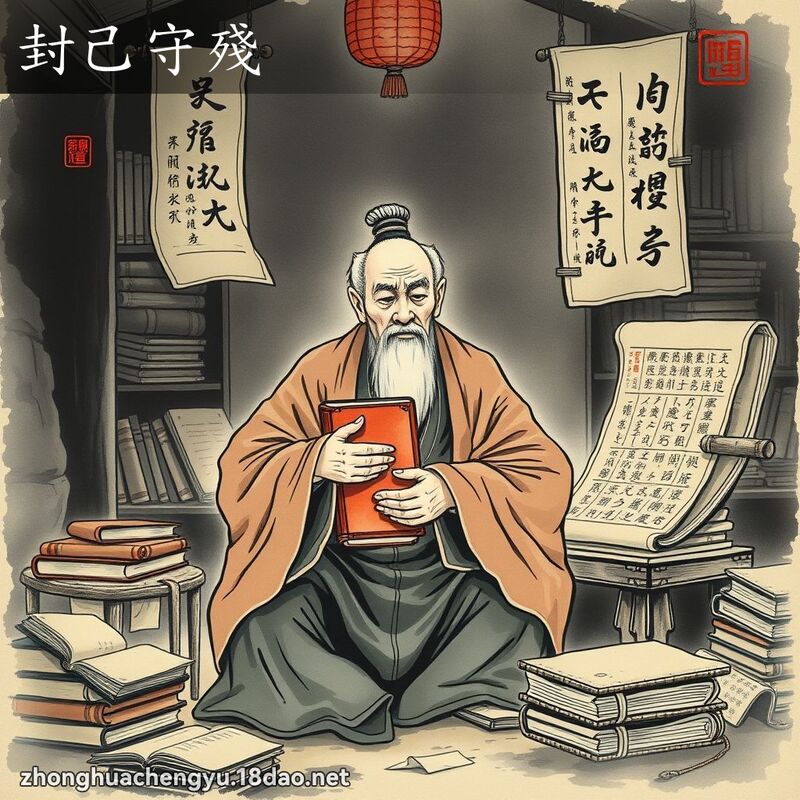 封己守残 - 中华成语配图