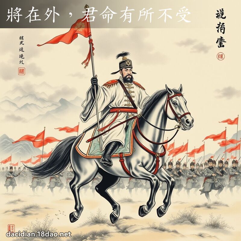 將在外，君命有所不受 - 中華成語配圖