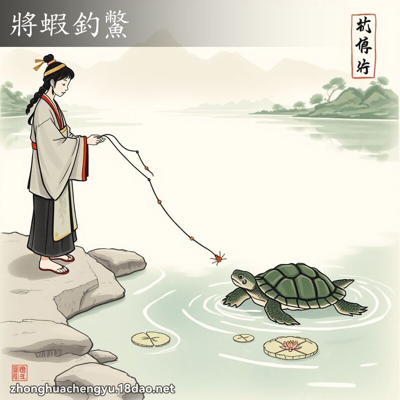 將蝦釣鱉 配图