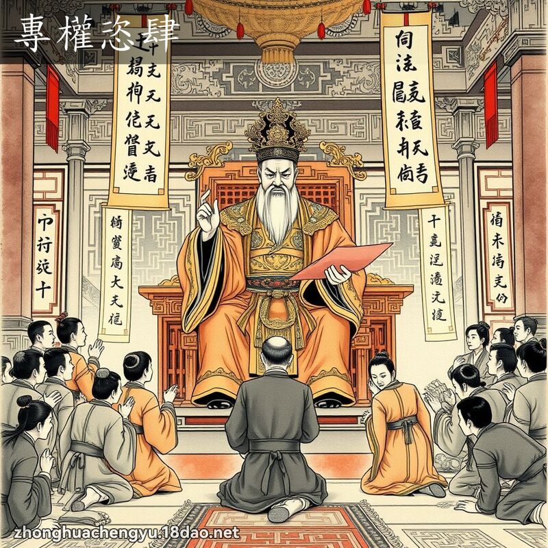 專權恣肆 - 中華成語配圖