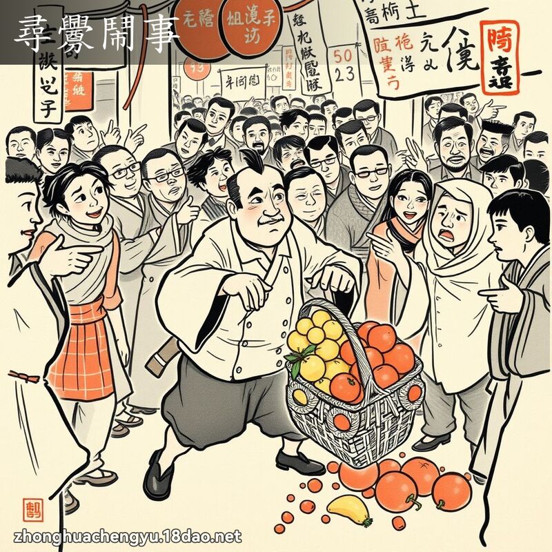 尋釁鬧事 - 中華成語配圖