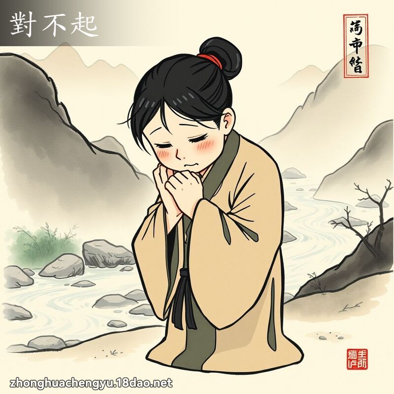 對不起 - 中華成語配圖