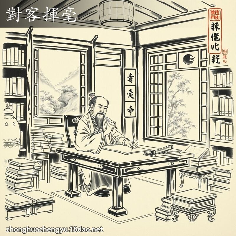 對客揮毫 配图