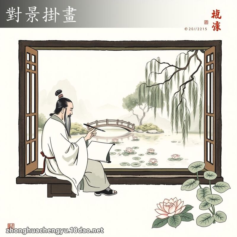 对景掛画 - 中华成语配图