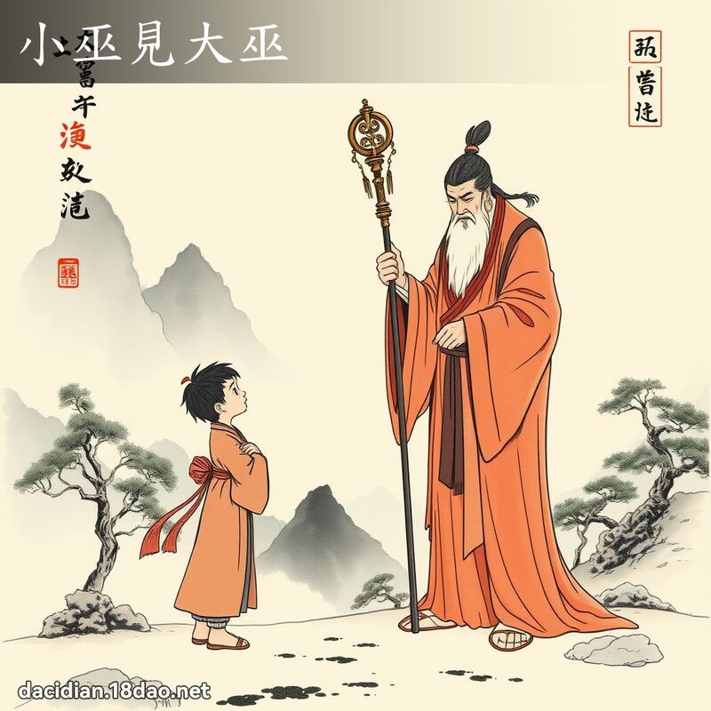 小巫見大巫 - 中華成語配圖