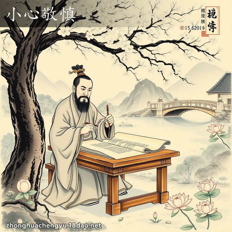 小心敬慎 - 中華成語配圖