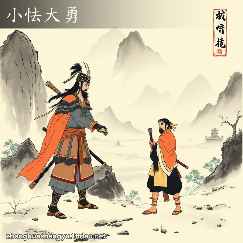 小怯大勇 - 中華成語配圖