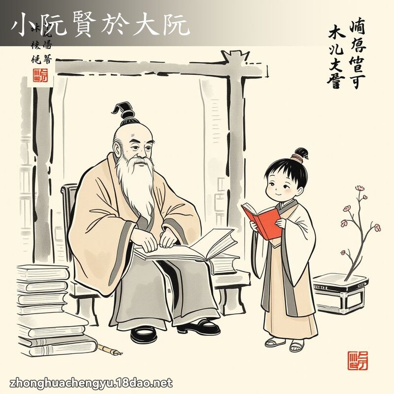 小阮賢於大阮 - 中華成語配圖