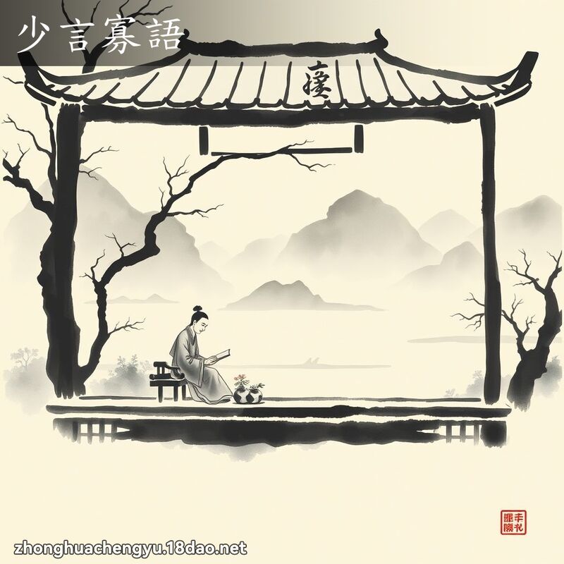 少言寡語 - 中華成語配圖