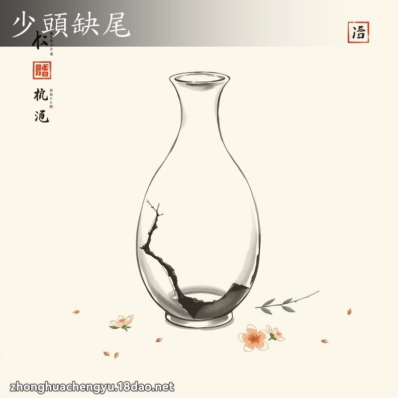 少頭缺尾 - 中華成語配圖