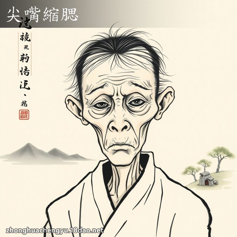 尖嘴縮腮 配图