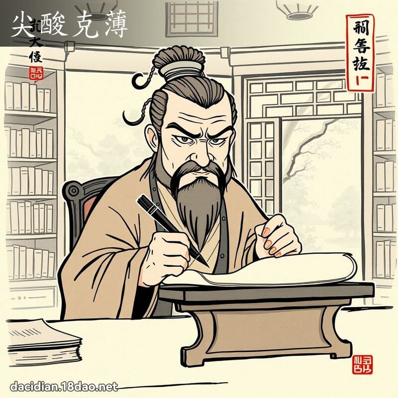 尖酸克薄 - 中華成語配圖