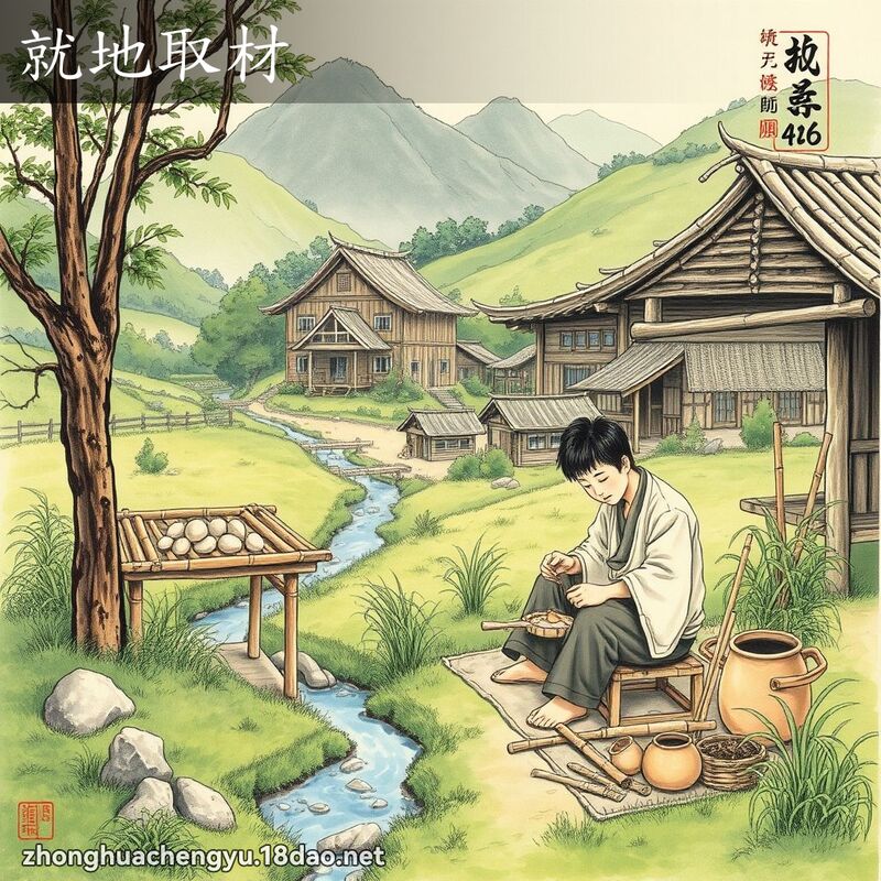 就地取材 配图