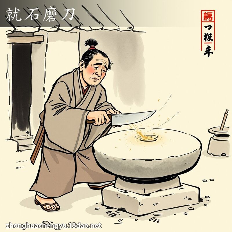 就石磨刀 配图