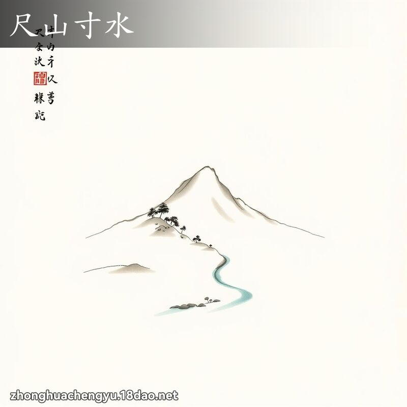 尺山寸水 配图