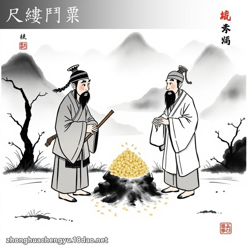 尺縷鬥粟 配图