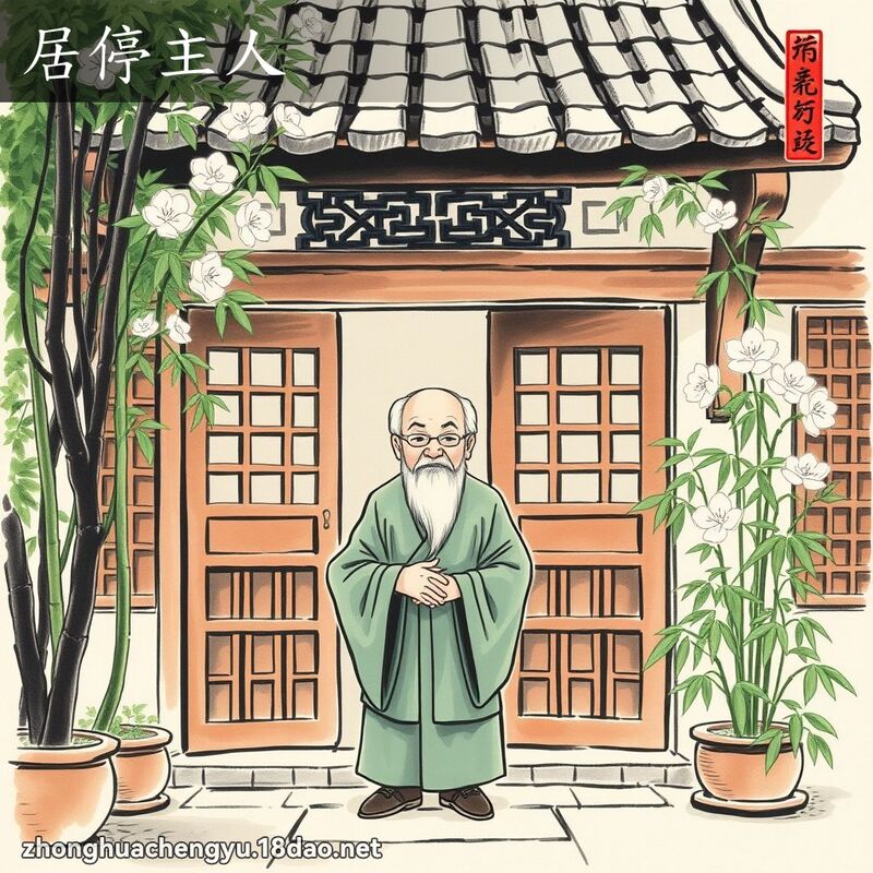 居停主人 - 中华成语配图