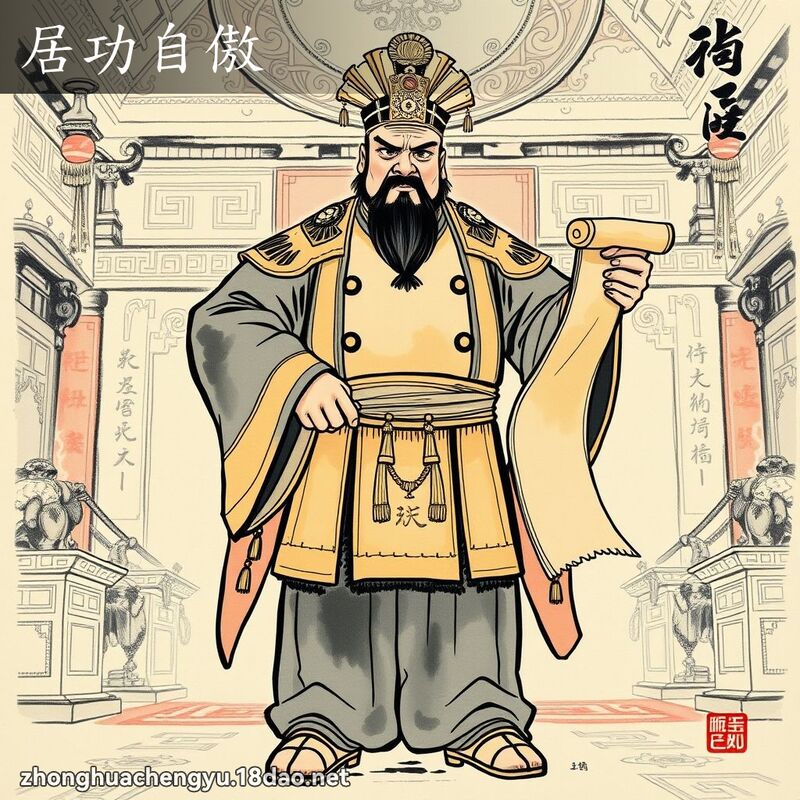 居功自傲 - 中華成語配圖