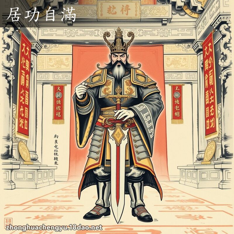 居功自滿 - 中華成語配圖