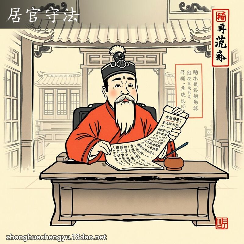 居官守法 - 中華成語配圖