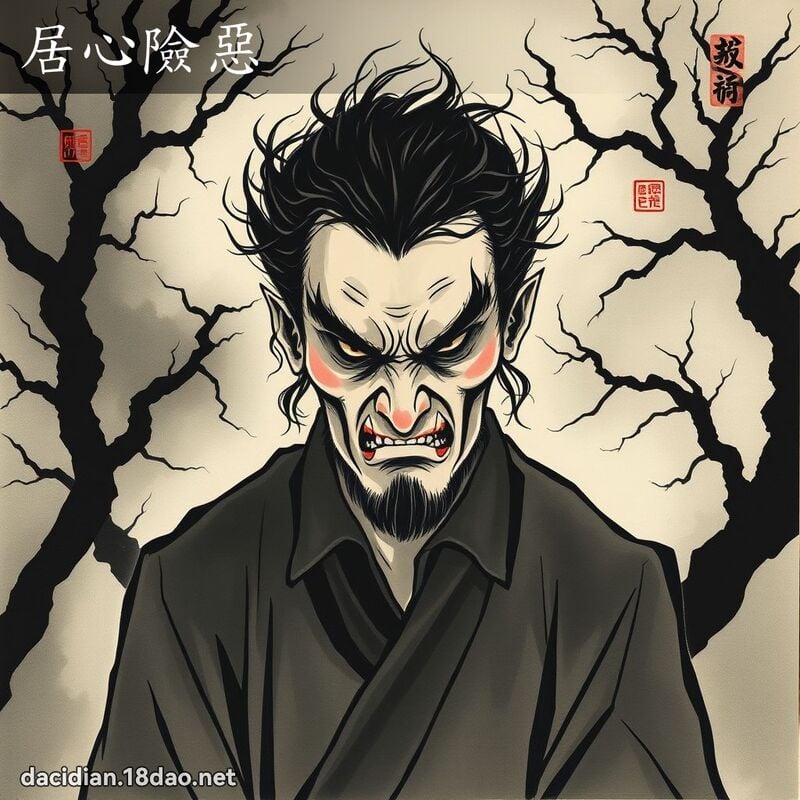 居心险恶 - 中华成语配图