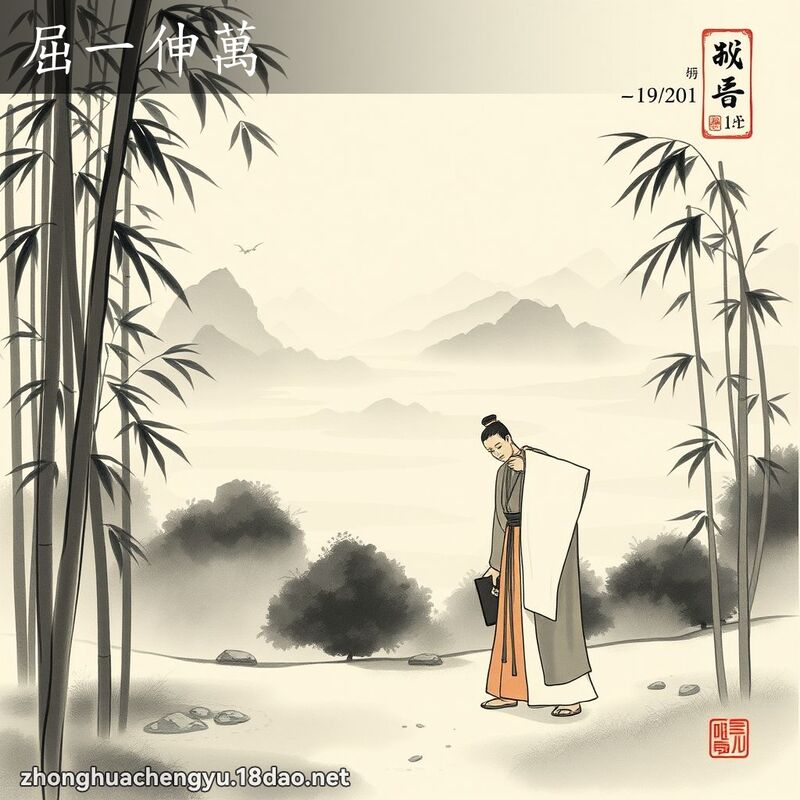 屈一伸萬 配图